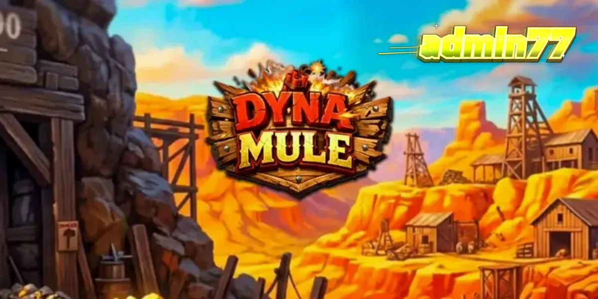 Tampilan visual slot Dyna Mule dengan tema pertambangan dan mekanik liar